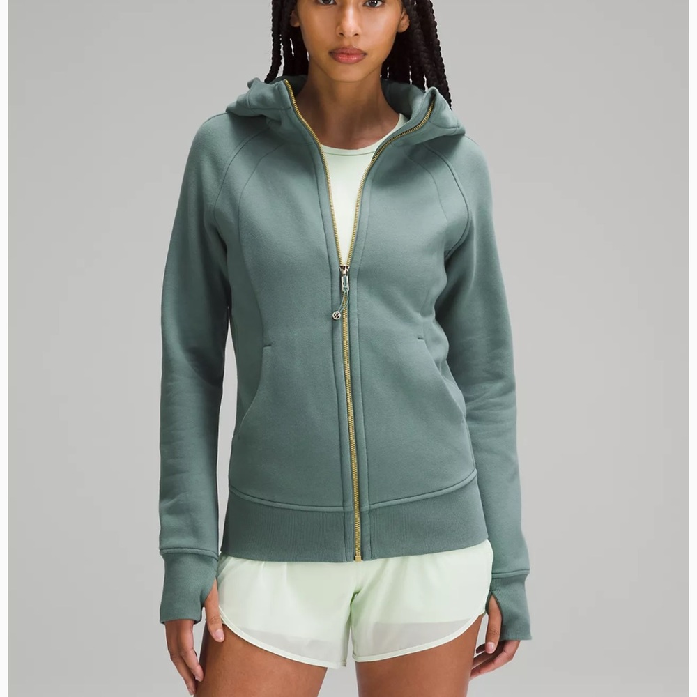LULULEMON SCUBA FULL ZIP, size 14, forest green